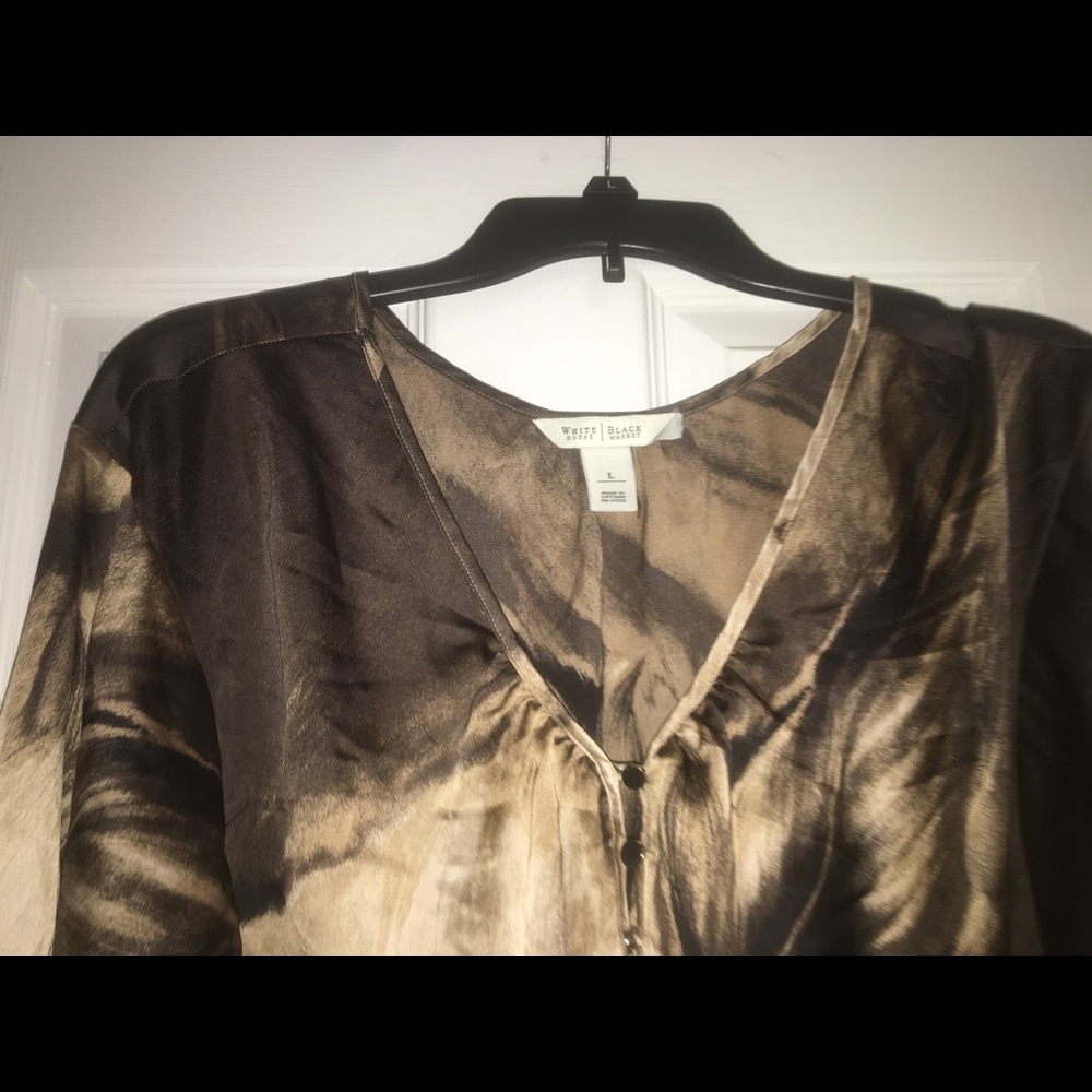 White House: Black market brown blouse